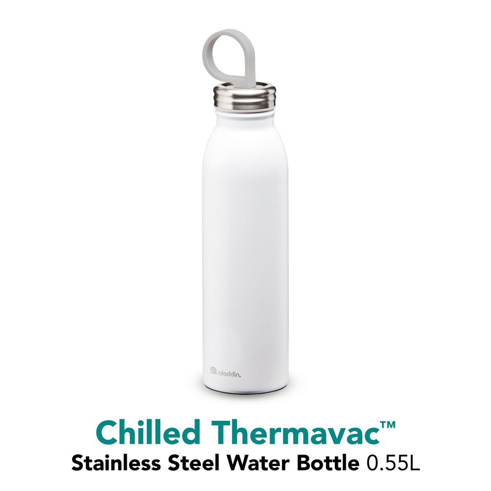 Chilled Thermavac Colour Stainless Steel Water Bottle 550ml Snow White